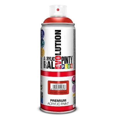 Imagen de PINTYPLUS EVOLUTION Pintura Acrilica Brillo Spray 520cc Naranja RAL 2002 Vermilion, 400 ml (Paquete de 1),