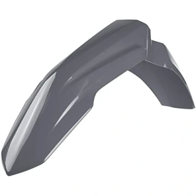 Imagen de POLISPORT 8686100004 Guardabarros delantero réplica OEM fabricado en plástico brillante duradero y resistente compatible con motocicletas Honda color nardo gris