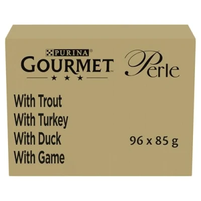 Imagen de Purina Gourmet Perle húmedo Cat Food, Mini Filetes en salsa, Country Medley, paquete de 96 bolsas