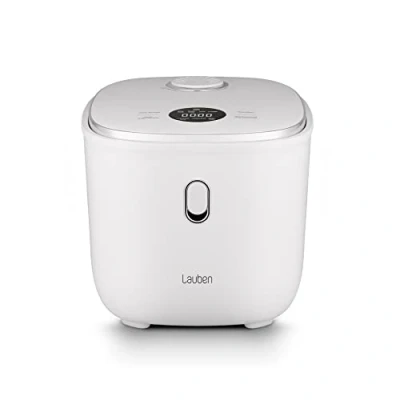 Imagen de Lauben Arrocera Low Sugar Rice Cooker con función de bajo consumo, 3l volumen, 6 modos, inicio retardado, mantener el calor, superficie cerámica antiadherente, apta para lavavajillas (blanco)