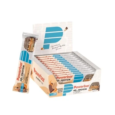 Imagen de Powerbar 40% Protein Plus Crisp Caramel Peanut Butter 12x40g Barrita alta en proteínas y baja azúcar