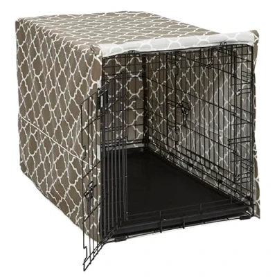 Imagen de MidWest Homes for Pets modelo CVR36T BR funda para jaula de perro con protector textil teflón, privacidad las jaulas y New World 91,44 cm largo, color marrón