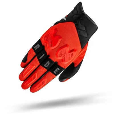 Imagen de SHIMA Drift GLV Guantes Moto Hombre Cuero Homologados Corto Verano Motos Guante Ventilado Certificatos con Protección Motorista Racing Protecciones Ventilación Verão (Masculino, Rojo, S)