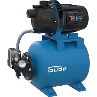 Imagen de Güde Hauswasserwerk HWW 6035 (600 W, Capacidad de la caldera: 19 L, extracción: 3200 l/h, Altura máx. 35 m, aspiración: 7 Rueda norilo, tanque acero,