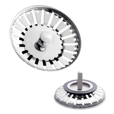 Imagen de OcioDual Tapón Colador para Desagüe de Fregadero Diametro 83 mm Acero INOX Filtro desechos Cesta Drenaje Fregaderos