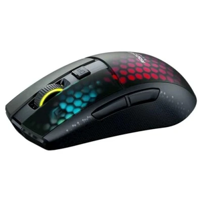 Imagen de ROCCAT Burst Pro Air Ratón de juego óptico RGB inalámbrico ultraligero y simétrico con sensor Owl Eye 19 000 ppp, interruptores ópticos, rueda Titan Wheel 81 gramos peso, Negro