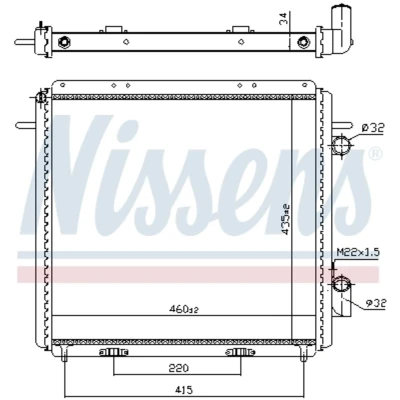 Imagen de Radiador, refrigeración del motor NISSENS 63947