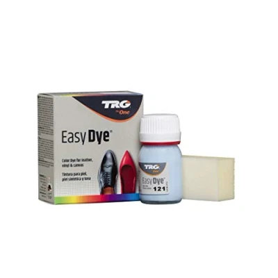 Imagen de TRG The One Tinte para Calzado y Complementos de Piel Tintura zapatos Piel, Lona Sintética con Esponja aplicadora Easy dye #121 Sky Blue, 25ml