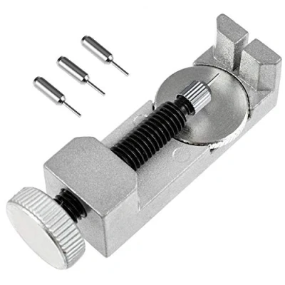 Imagen de MMOBIEL Kit de Herramientas reparación Ajustable para Quitar pasadores eslabones Correa Reloj relojeros con 3 adicionales