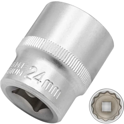 Imagen de DAKCOS 1/2&quot; Llaves de Multidiente Vasos 12 carasTamaño: 24mmCR V