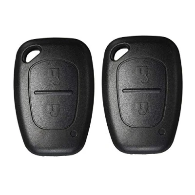 Imagen de Heart Horse 2 PCS Botones Llave remota sin Estuche de Carcasa Compatible con Vauxhall Opel Movano Vivaro Renault Traffic Kangoo Nissan Primastar (sin Cuchilla)