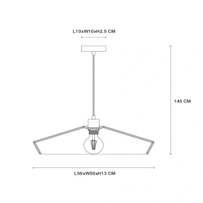 Imagen de Lucide Lámpara colgante Yunkai de papel, 1 luz, Ø 50cm
