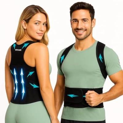 Imagen de Roar Corrector de postura espalda, rectificador ayuda a mantener la espalda recta, mejora cuello y hombros (L)