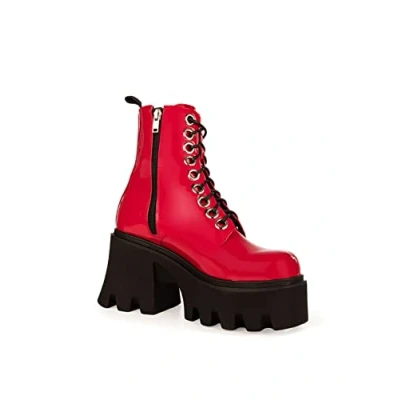 Imagen de LAMODA Run To You Red, Bota de Tobillo Mujer, Patente Rojo, 36 EU