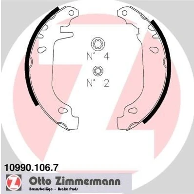 Imagen de ZIMMERMANN 10990.106.7 Zapatas de Freno 180 32 Foto correspondiente a la entrega CITROËN: Xsara Hatchback, ZX Coupé