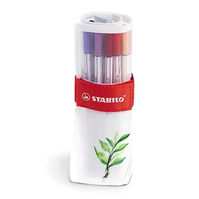 Imagen de Pennarello Premium con punta a pennello STABILO Pen 68 brush Rollerset 18 colori assortiti