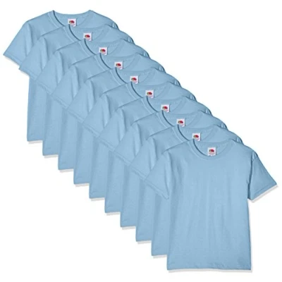 Imagen de FRUIT OF THE LOOM Kids 10 Pack T Shirt Camiseta, Azul (Sky Blue Yt), 5 6 Años (Pack de 10) para Niños