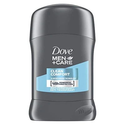 Imagen de Desodorante en barra antitranspirante Dove Plus Care. Para hombre, modelo Clean Comfort, 50 ml, Pack of 6