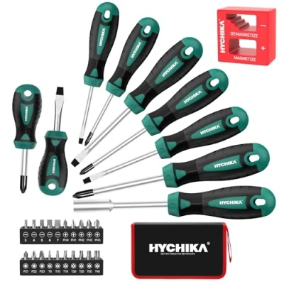 Imagen de HYCHIKA Juego Destornilladores 30 Pzs, Kit Incluye Paquete de Almacenamiento, Aplicable a DIY, Muebles Montaje, Mantenimiento Familiar, Uso del Taller