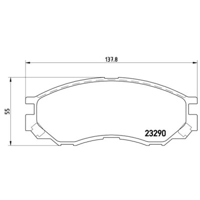 Imagen de BREMBO P 54 020 Juego de pastillas freno con avisador acústico desgaste sin accesorios MITSUBISHI: L200 III Pick up, L400 / Space Gear Bus