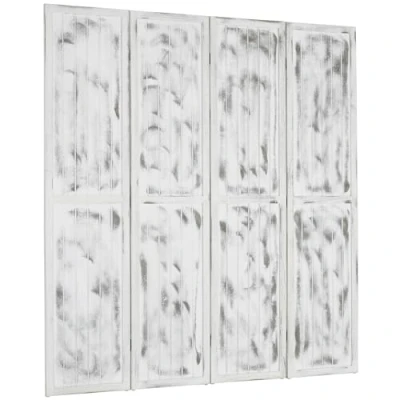 Imagen de HOMCOM Biombo Plegable 160,5x170 cm Divisor de Habitaciónde 4 Paneles Separador Ambientes para Decoración Dormitorio Sala Cocina Oficina Blanco