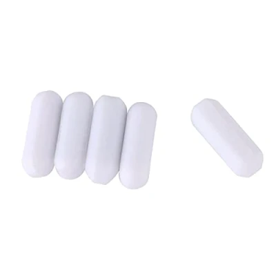 Imagen de Akozon 5 Unids Barras magnéticas C Tipo F4 PTFE Magnético Agitador mezclador Stir Bar Capsula Magnetico (5 * 15mm)