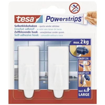 Imagen de tesa Powerstrips Hooks Large TREND White