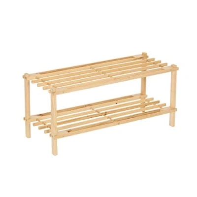 Imagen de UNIMASA Zapatero 2 baldas Madera Abeto, 64x29x26