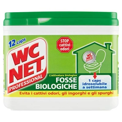 Imagen de 72 Caps WC Net Professional Fosse Biologiche WCNet para el baño fosa biológica