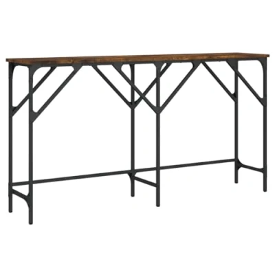 Imagen de vidaXL Mesa Consola Madera de ingeniería Roble Ahumado 140x29x75 cm