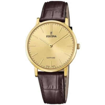 Imagen de Festina Reloj Planta mecánica con Auto Cuerda para Hombres de Cuarzo Correa en Cuero F20016/2