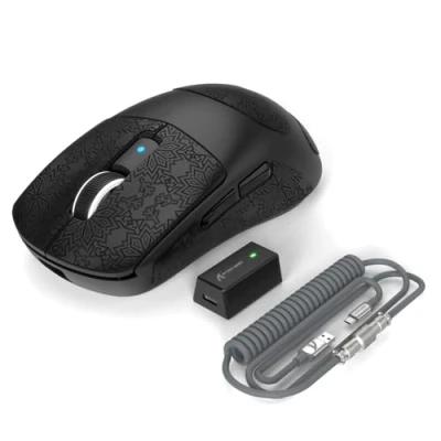 Imagen de EWEADN x Attack Shark R6 Ratón Inalámbrico para Juegos Lightspeed, Diseño Ultraligero de 39G, HyperSpeed con 8K Hz, Sensor PAW3950, Nordic52840, 42K dpi, Ratones E Sports Tres Modos BlackPro