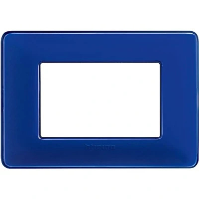 Imagen de Bticino Placa 3 módulos, Azul, AM4803CBU