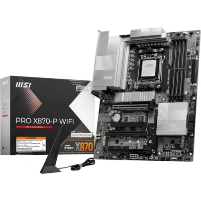 Imagen de MSI Pro X870 P WiFi Placa Base, ATX Soporta procesadores AMD Ryzen 9000/8000 / 7000, AM5 60A SPS VRM, DDR5 Memory Boost (8200+ MT/s OC), PCIe 5.0 x16 &amp; 4.0 x16, M.2 Gen5, Wi Fi 7, 5G LAN