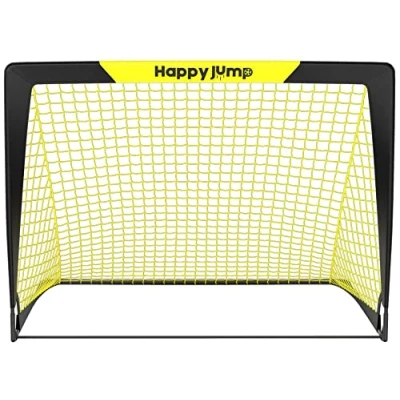 Imagen de Happy Jump Portería de Fútbol Emergente para Jardín Entrenamiento Fútbolx1 (3&#039;x2.2&#039; Negro+Amarillo)
