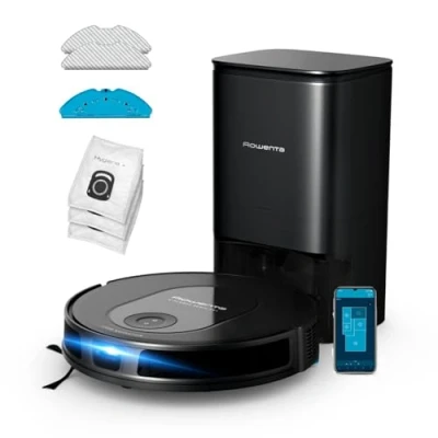 Imagen de Rowenta X Plorer Serie65+ Robot Aspirador, tecnología láser, mapeo Permanente, Limpieza automática y metódica, Cobertura Total, depósito Suciedad Inteligente, Vaciado automático, Muy Plano, RR8L85