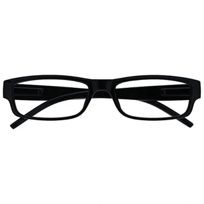 Imagen de The Reading Glasses Company Negro Corto De Vista Gafas Distancia Miopía Hombres Mujeres Ligero Cómodo M32 1 2,50