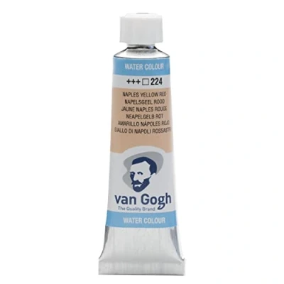 Imagen de Pintura de acuarela Van Gogh color amarillo Nápoles rojo, 10 ml