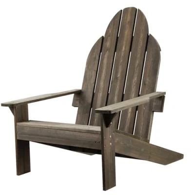 Imagen de WilTec Silla de jardín Adirondack Madera Maciza 89 x 72 92,5 cm, para Exterior hasta 160 kg, ergonómica Pino, Muebles macizos atemporales