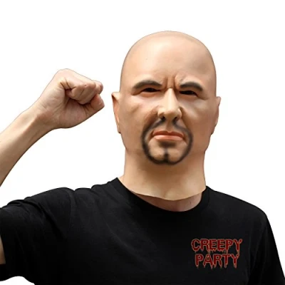 Imagen de CreepyParty Máscara de Cabeza Humana Fiesta Traje Lujo Halloween Novedad Big Bad