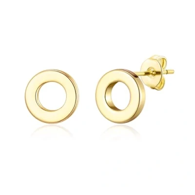 Imagen de Aretes de círculo chapados en oro