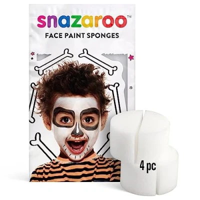 Imagen de Snazaroo Esponjas Semicirculares de Alta Densidad para Pintura Facial y Corporal, Aguacolor Maquillaje Set 4 Fáciles Usar Limpiar