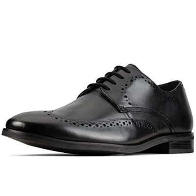 Imagen de Clarks Stanford Limit, Zapatos de Cordones Derby Hombre, Negro (Black Leather Black Leather), 42 EU