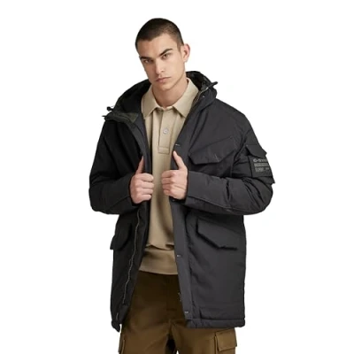 Imagen de G STAR RAW Parka Vodan Padded Hooded para Hombre, Negro (Dk Black D22713 D419 6484), XL