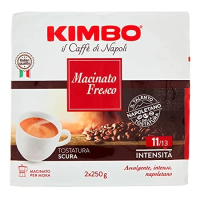 Imagen de Café moulu frais Kimbo Paquet de 2 x 250 gr (Total 500 gr)
