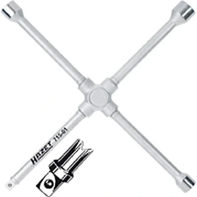 Imagen de HAZET 715 01 Llave de cruz para rueda cuatro vías Acero cromo vanadio 17, 19, 22