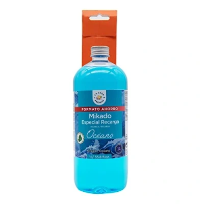 Imagen de La Casa de los Aromas Ambientador Mikado Reposición Océano Incluye Sticks Recambio Fragancia Duradera Ideal para el Hogar, Baño, 1000 ml