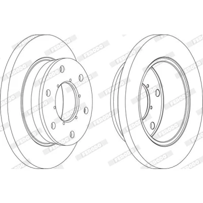 Imagen de FERODO PREMIER FCR343A Disco de freno 297 22 6 macizo sin tornillos IVECO: DAILY 4 Kasten/Kombi