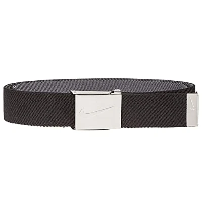 Imagen de Nike Cinturón elástico reversible para hombre, Negro/Gris, talla única