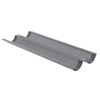 Imagen de De Buyer, PLACA PAR 2 BAGUETTE 37x16,2x2,5cm,4713.02
